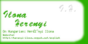 ilona herenyi business card